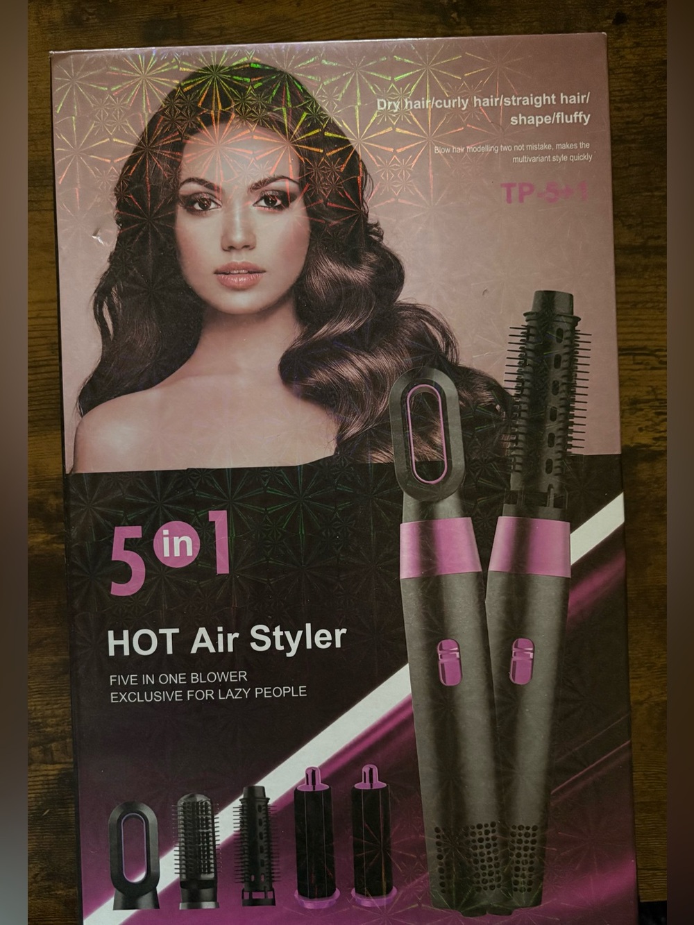 Hot Air Styler 5-in-1 Hair Dryer & Volumizer - Pink/Black